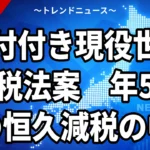【10/22】給付付き現役世代減税法案とは｜国民民主の恒久減税と公明・民主改革の給付案の違い