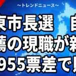 【10/25】栗東市長選の結果｜新人の九里学氏が初当選、自公推薦の現職・竹村健氏に1955票差　ホースパーク見直しを訴え・投票率は過去最低38.06%
