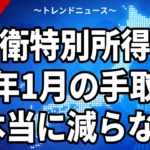 【10/27】防衛特別所得税、来年1月から所得税額に1%｜手取りは変わる？復興税の10年延長で増える負担を試算